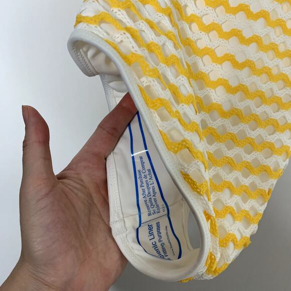 Ellejay Crochet Knit Swimsuit Womens New Yellow Size Small - Picture 11 of 11